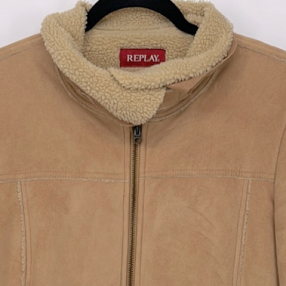REPLAY Shearling Sherpa Jacket - Picture 2 of 4